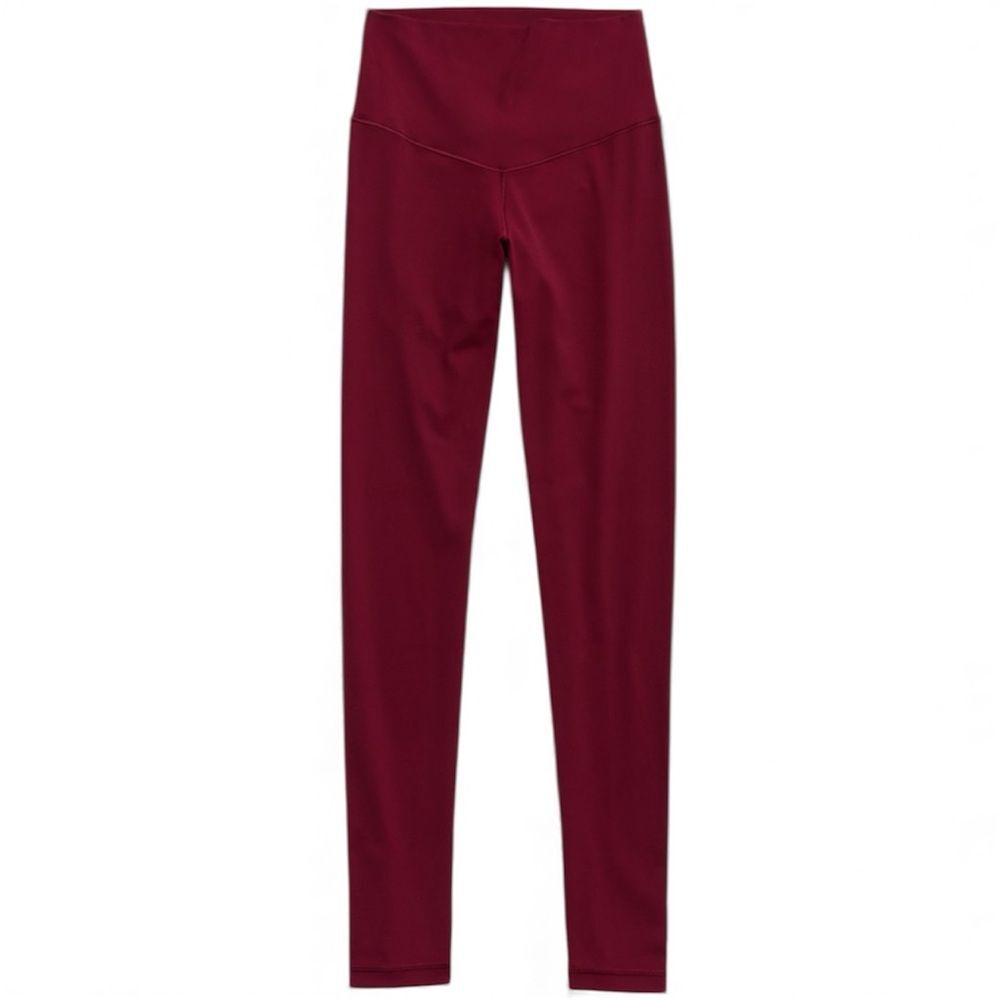 Aerie Real Me Red Burgundy High Waisted Leggings